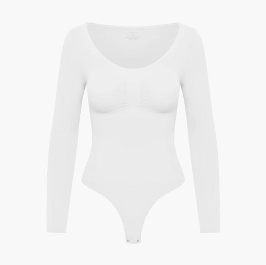 Bodysuit Sculpting Shapewear Longsleeve mit String